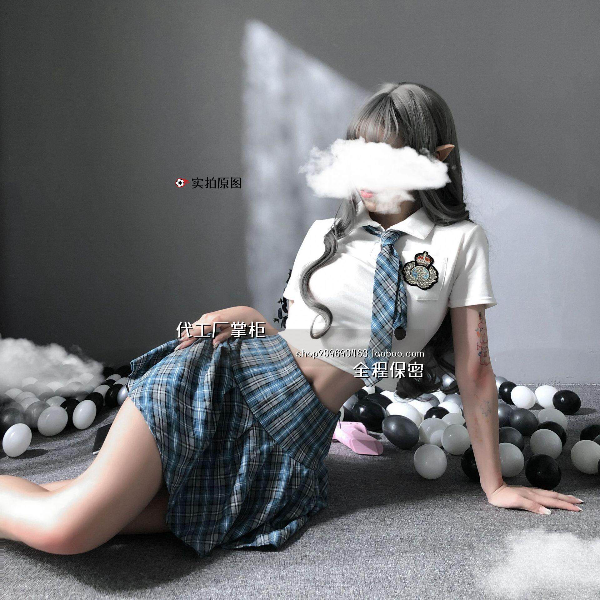 江苏灌云趣味性内衣连云港学院风JK校园格子短裙领带辣妹套装侣味