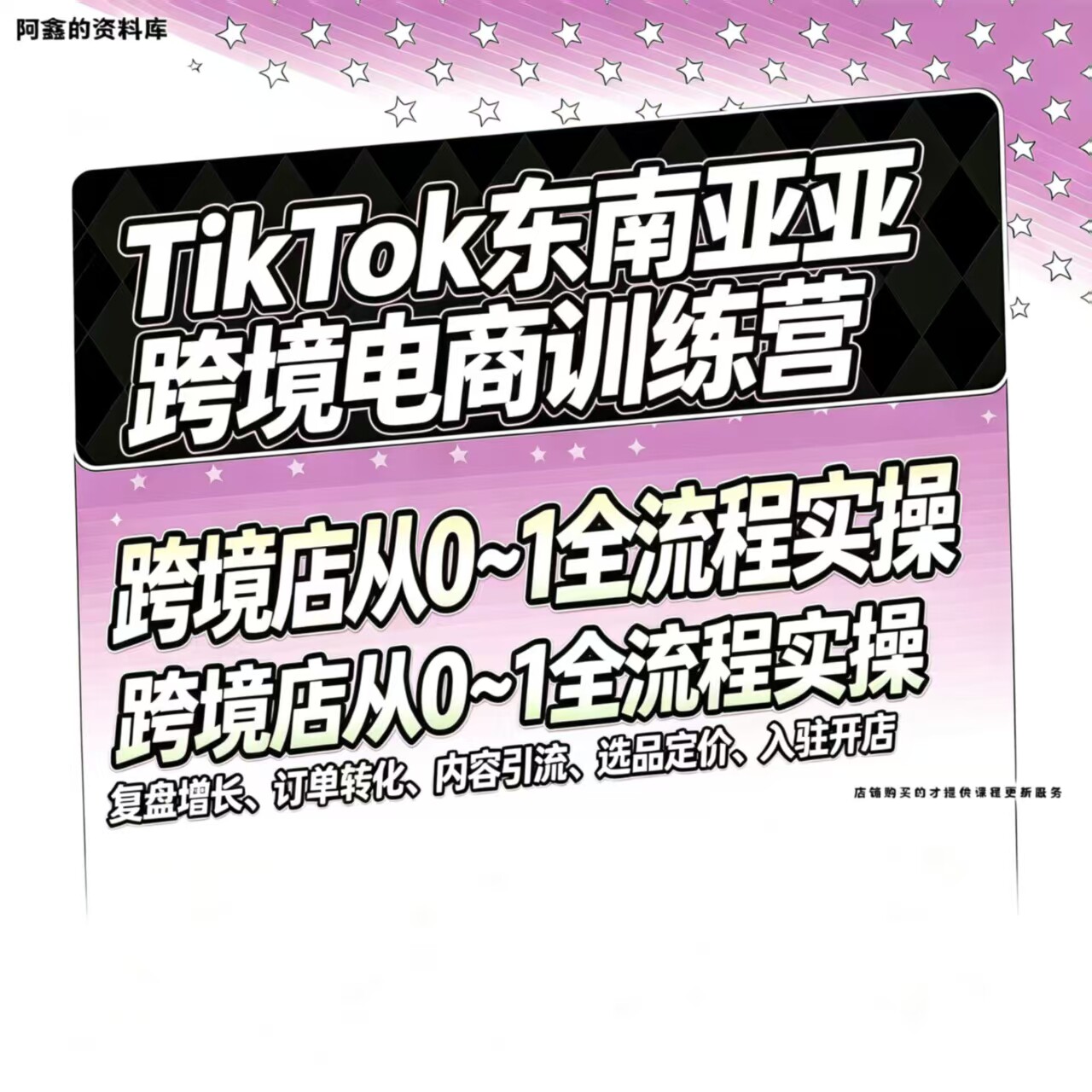 2026TK店铺开店课程 东南亚 跨境电商课程抖音零基础起号运营培训图片