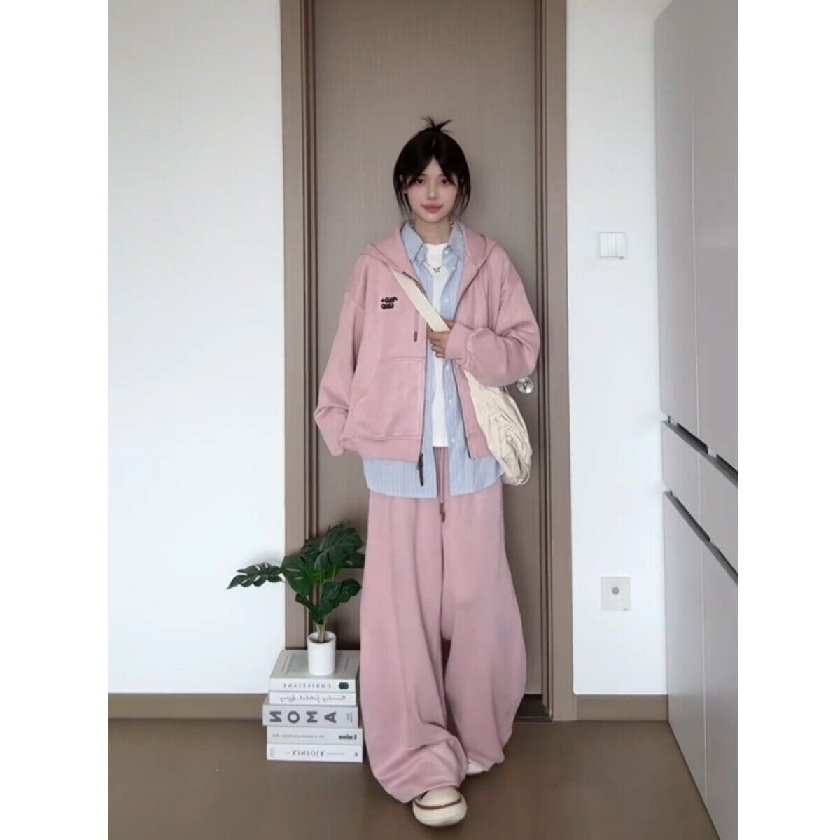 卫衣运动服套装女2026年春季新款学生韩版宽松时尚洋派休闲两件式