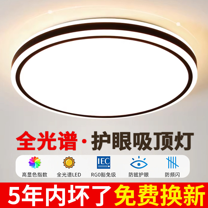 led吸顶灯圆形走廊过道灯阳台灯房间灯卧室灯客厅灯大厅中山灯具图片