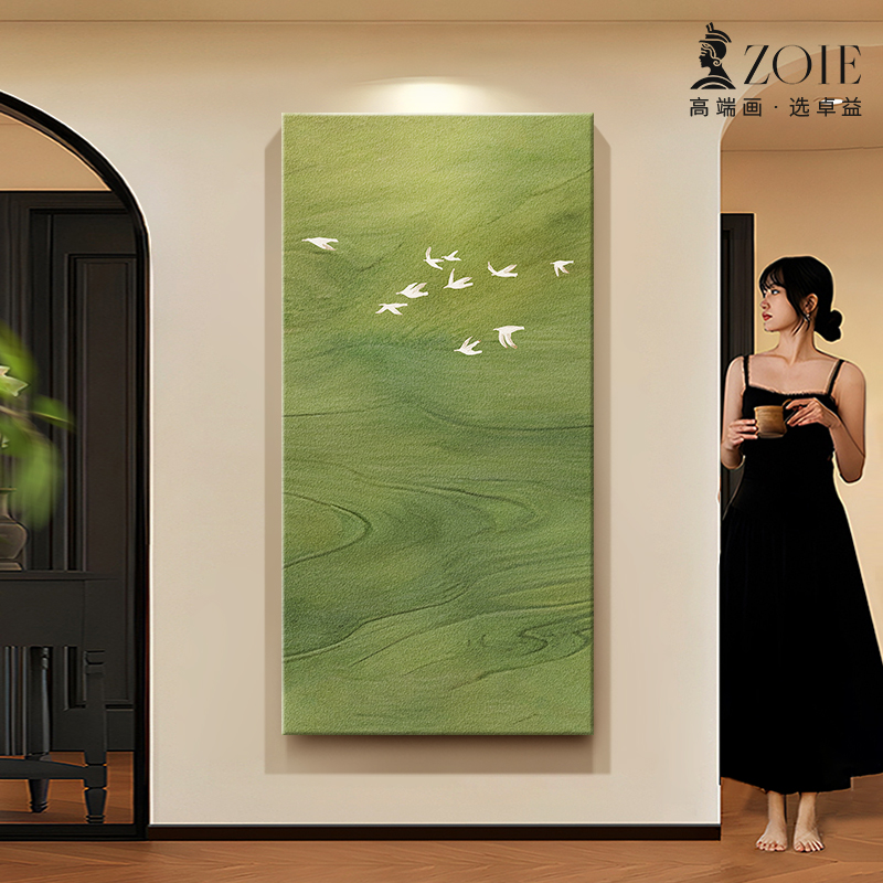 立体砂岩入户玄关装饰画中古风