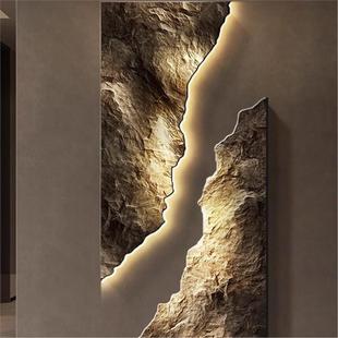 轻奢高级感玄关装 走廊过道壁画 饰画抽象砂岩肌理挂画大气2025新款