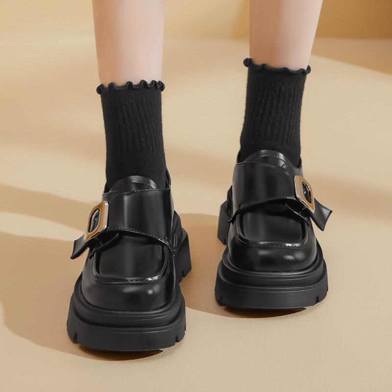 奥古狮登厚底乐福鞋女2025秋