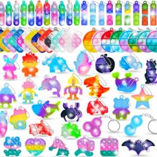 跨境灭鼠先锋钥匙扣套装硅胶pop挂件手指泡泡乐解压玩具挂件