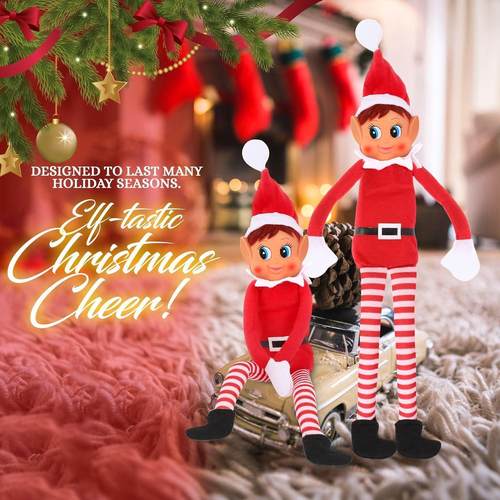 跨境热销 JIT圣诞帽精灵毛绒玩具Christmas Elf doll圣诞树装饰品