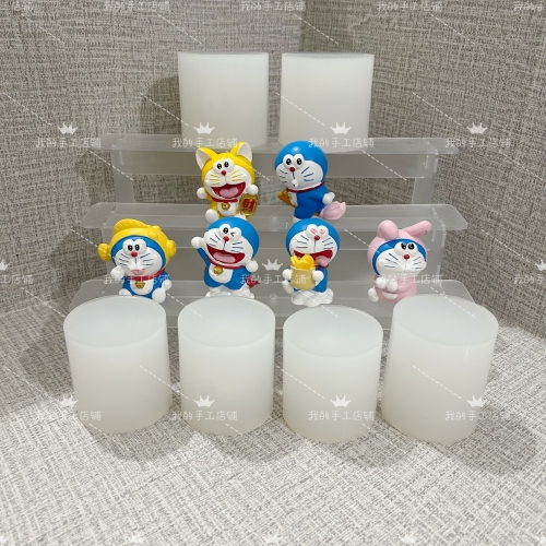 哆啦a梦想家零度硅胶模具石膏娃娃彩绘diy叮当猫diy儿童玩具