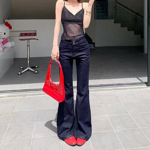 低腰喇叭裤 美式 显瘦弹力修身 复古微喇牛仔裤 子小个子 女2025年新款
