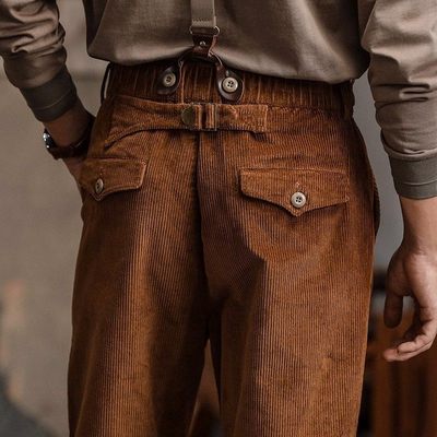 it neith BIAS美式复古工装背带裤男士高级感阿美咔叽灯芯绒裤子