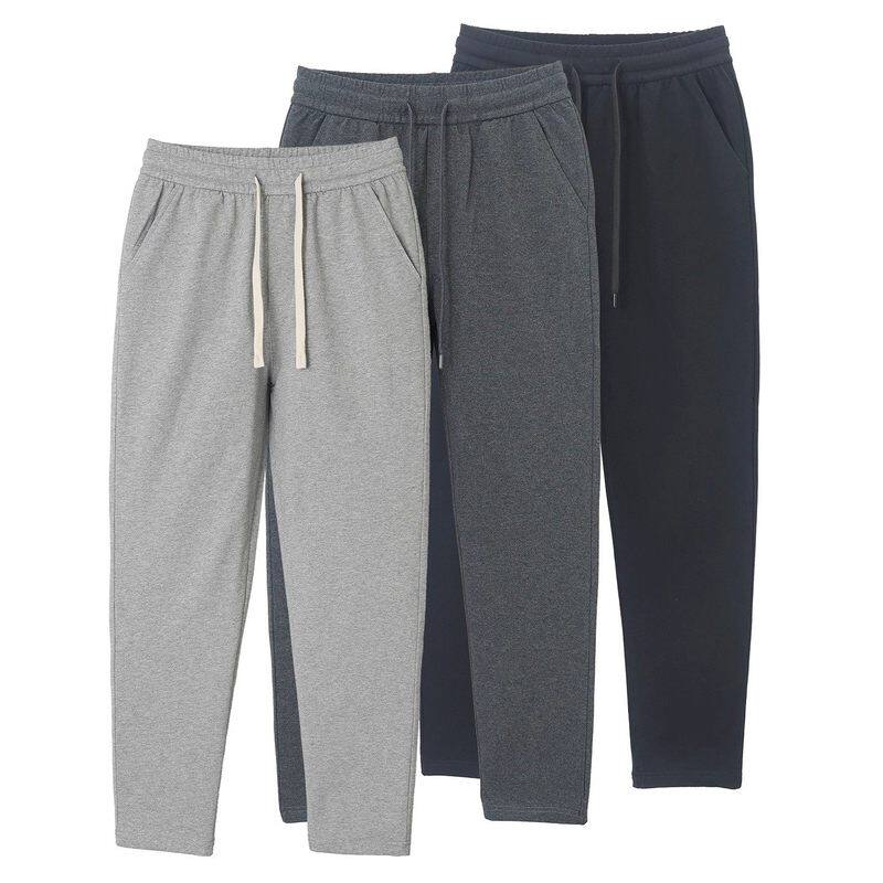 Home Daily~早秋薄款运动裤男修身小脚休闲裤男加绒直筒九分卫裤