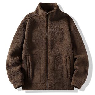 Mostarsea~仿羊羔绒外套男秋冬季立领加厚保暖休闲宽松颗粒绒夹克