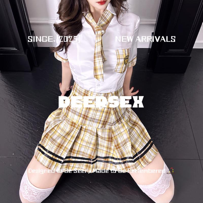 【鹿角秘密】内衣女JK制服学院风学生装清纯COS日系短袖衬衫百褶