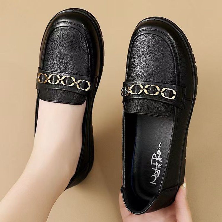 2026年新款单鞋女头层牛皮春秋乐福鞋软皮软底中老年妈妈鞋舒适皮,女鞋,浅口单鞋,淘宝优惠券,粉丝福利购,淘宝优惠卷