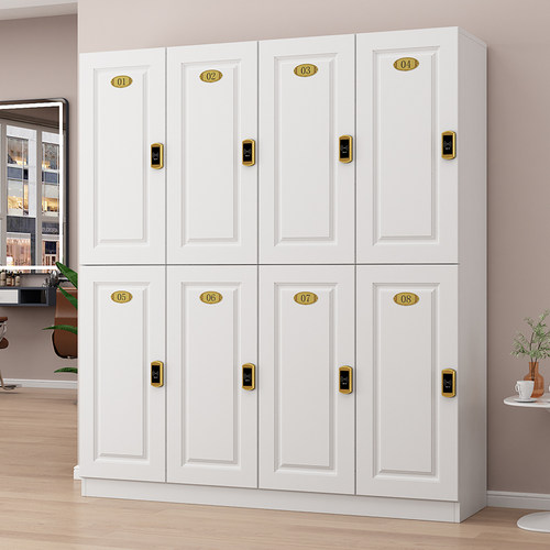 雄林休息室木质16门开门柜换衣柜