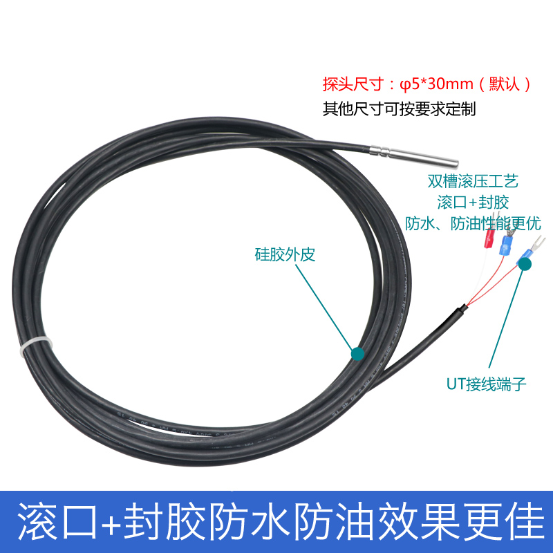 超低温PT100液氮测量温度传感器铂热电D阻探头热电阻 -200PT100