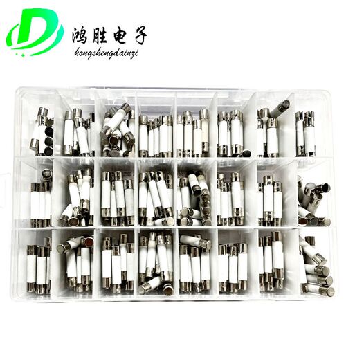 240PCS 24种规格各10只 6X30陶瓷保险管盒装 玻璃保险丝 0.1A-30A