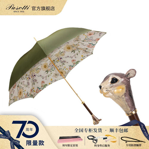 pasotti意大利手工女彩绘晴雨伞