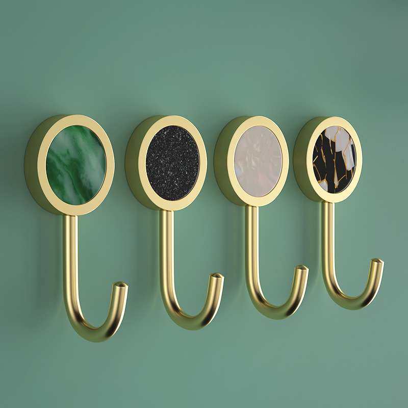 墙面强力粘贴钩厨房收纳免钉挂钩墙壁门后金色挂衣钩金属衣帽挂架,家庭/个人清洁工具,粘钩,淘宝优惠券,粉丝福利购,淘宝优惠卷