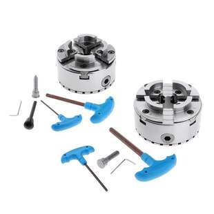 4寸伞齿轮卡盘木工卡盘木旋车床卡盘木旋工具自定心卡盘2Pcs套装