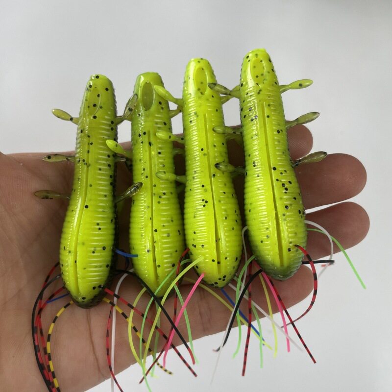 4个装高比重土豆软饵加盐无铅打黑鲈鱼鳜鱼软虫棒棒虫竞技路亚饵