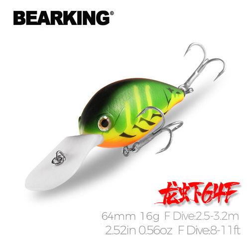 熊王BEARKING路亚65mm16g潜水2.7-3.2m打黑小胖子鱼饵路亚硬路亚