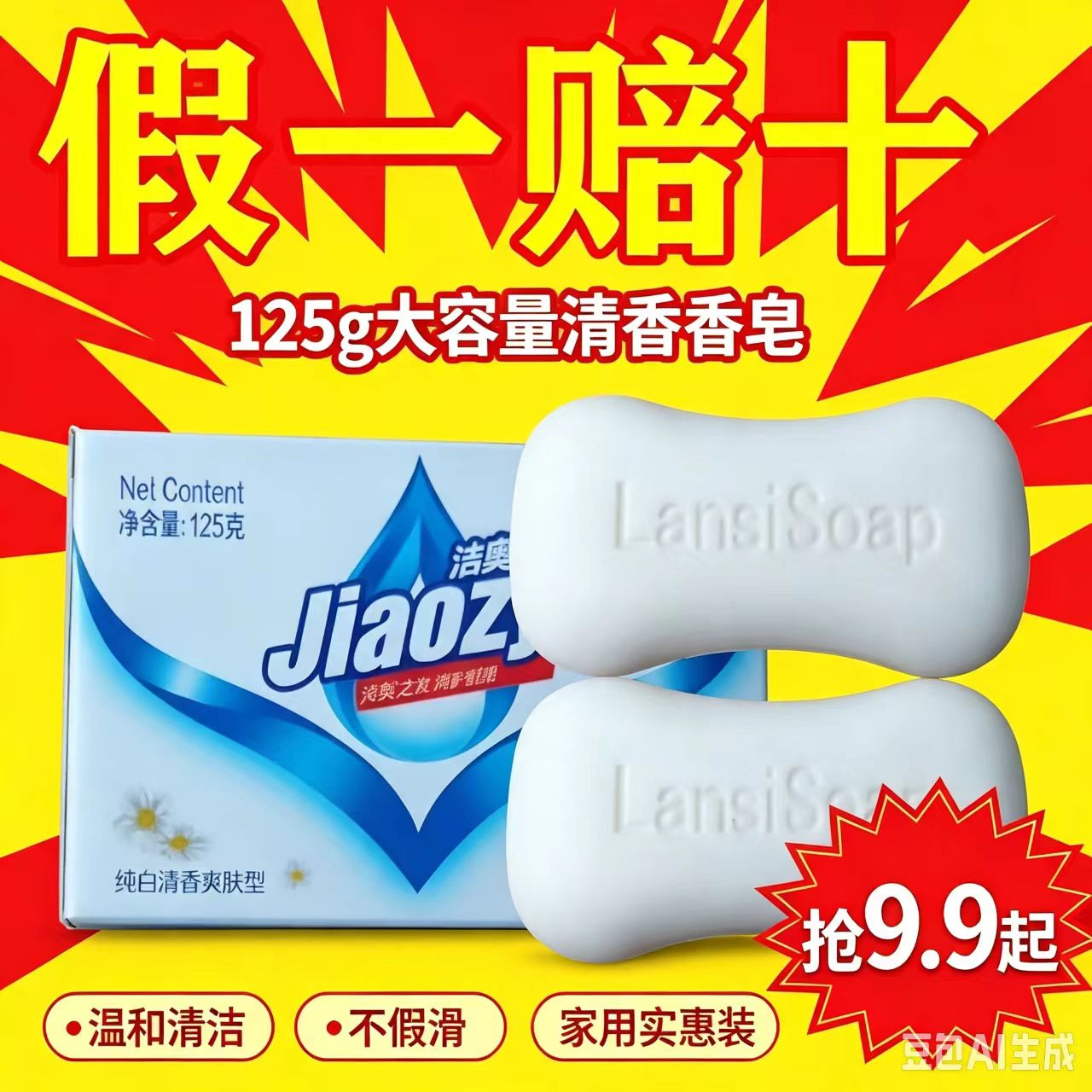正品香皂125克男女洗澡清洁除螨洗脸手持久留香肥皂舒夫/佳沐浴皂