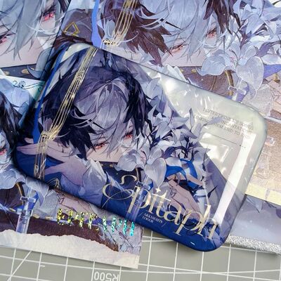 【全店满20包邮】明日方舟周边logos悼亡诗逻各斯长方形吧唧自制