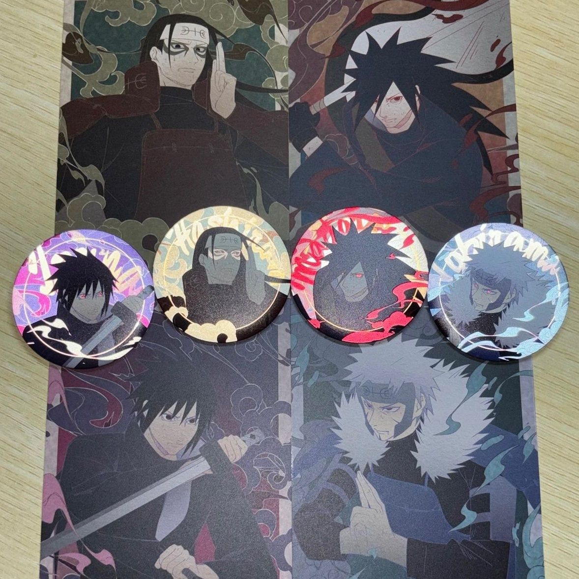 【全店满20包邮】火影忍者千手柱间 扉间 宇智波斑 泉奈 自制吧唧