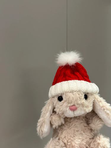 甜美小兔毛绒玩偶15cm娃衣圣诞