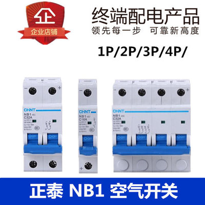 NB1-63 1P2P3P4P C3A4A6A10A16A202532A40A63A小型断路器交流