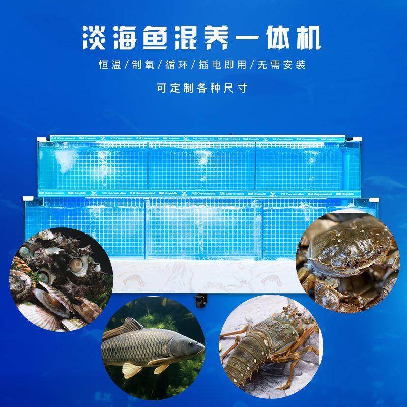 移动海鲜池商用可移动鱼缸商用饭店鱼池海鲜缸贝类池制冷机定制
