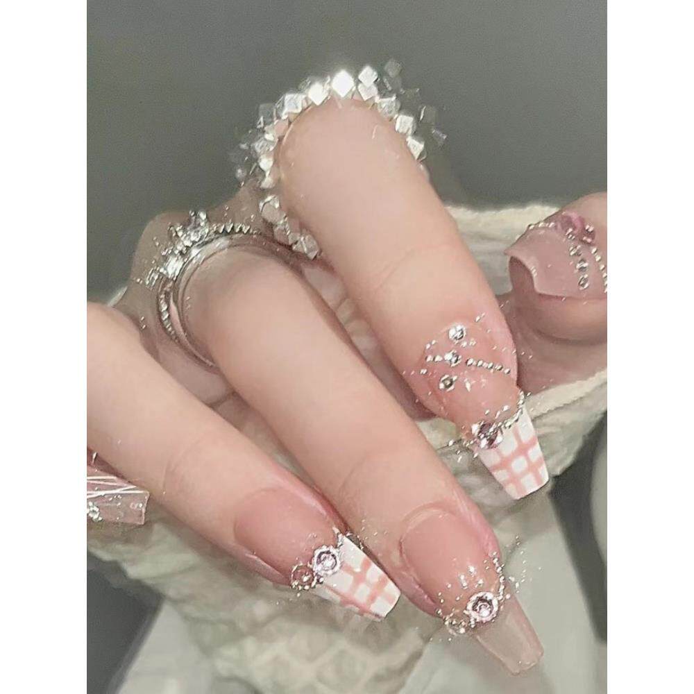 穿戴甲女童新年战甲儿童专用过年长款美甲可拆卸甲片8-12岁小女孩