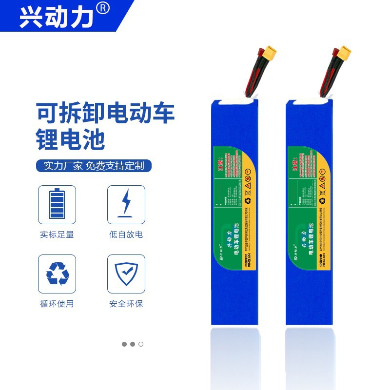 厂家 兴动力电动车电池48v20A新国标18650电芯可折叠外卖车锂电池