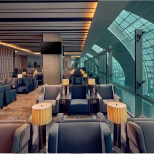 阿联酋迪拜机场T3航站楼环亚贵宾厅休息室Plaza Premium Lounge
