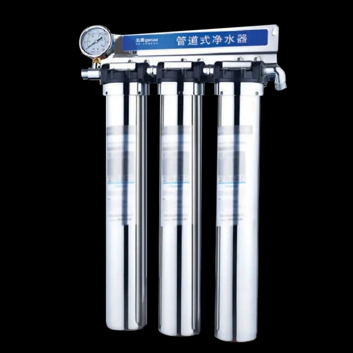 商用净水器CS3大流量超滤膜管道式过滤器无废水 报备自行安装