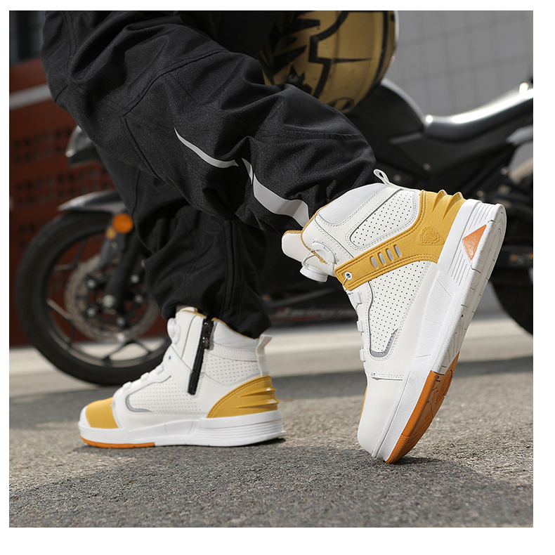 九股狼秋冬四季骑行靴摩托车男女真皮防滑拉力骑行鞋机车装备通勤