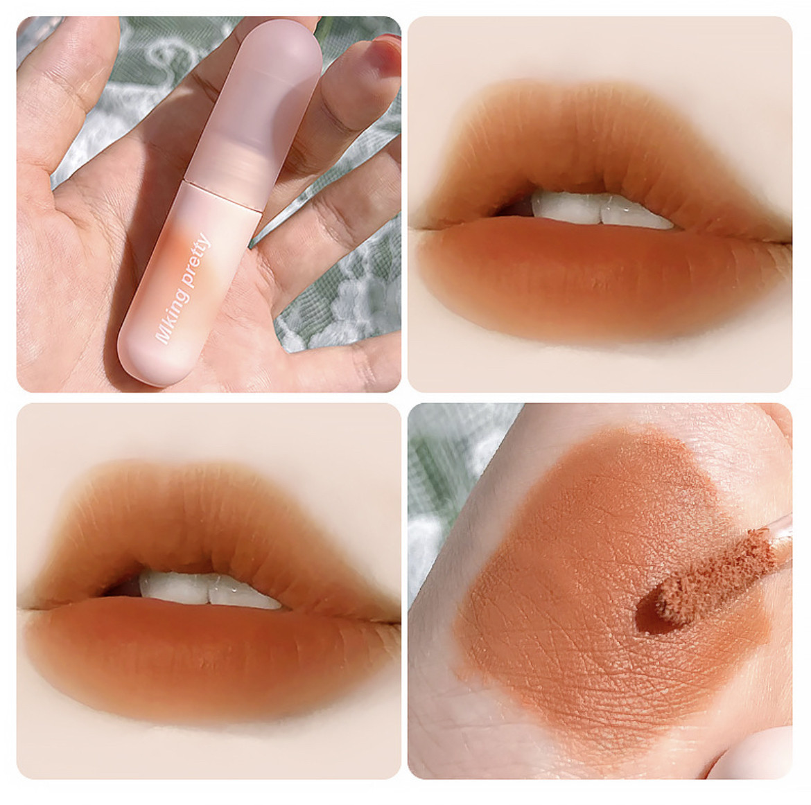 热巴同款小彩蛋橘色胡萝卜色唇釉