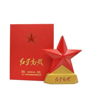 北京红星二锅头 红星高照 红五星 52度清香型白酒 600ml 礼盒装