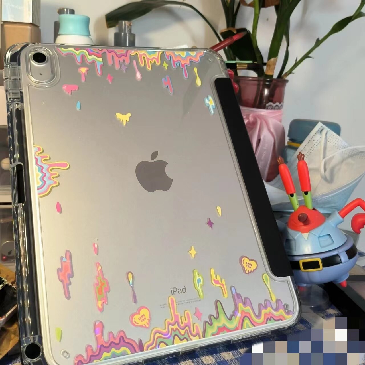 新款ari6酷炫镭射水波纹ipadpro保护壳2021适用2022苹果平板air5防弯10.9/11/12.9小众10.2硬壳