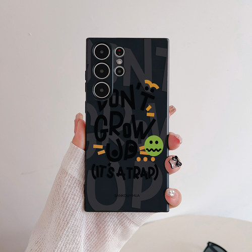 原创不被定义英文s24ultra适用于三星s23ultra磨砂手机壳s22u潮note20ultra男女mate60Pro