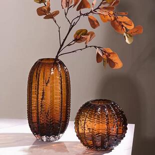 新款仙人掌创意高颜值网红玻璃花瓶桌面装饰品鲜花干花仿真花摆件