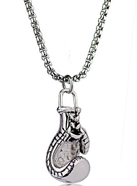 拳击手套吊坠项链饰品欧美新款男士四色