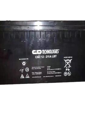 蓄电池C&D12-211A LBT西恩迪12v211AH 大容量 直流屏蓄