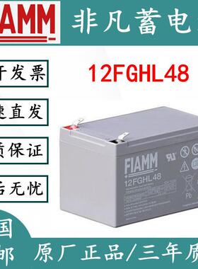 FIAMM意大利12V12AH蓄电池12FGHL48消防机房通信基站UPS电池
