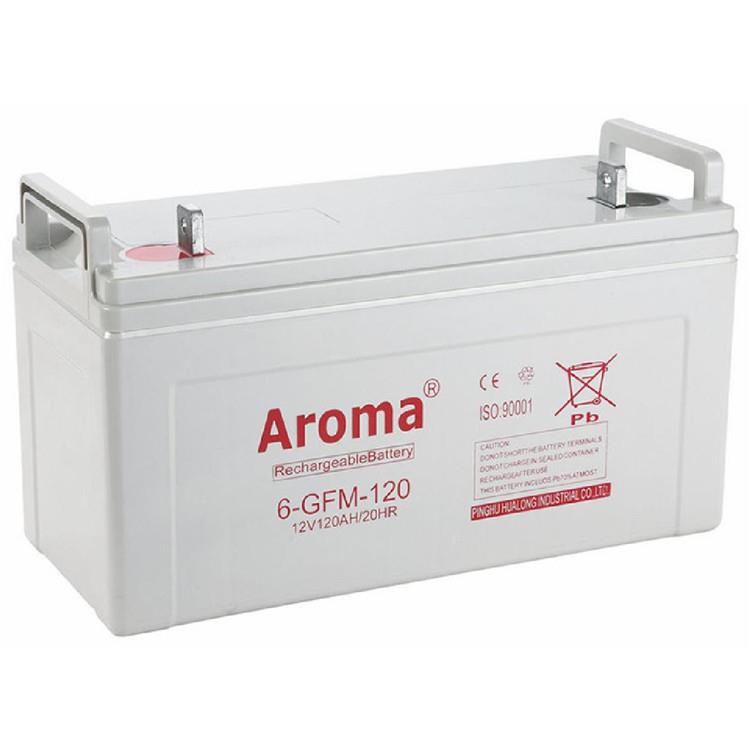 华龙AROMA蓄电池12V40AH消防 铅酸免维护蓄电池6-FM-40基站通讯