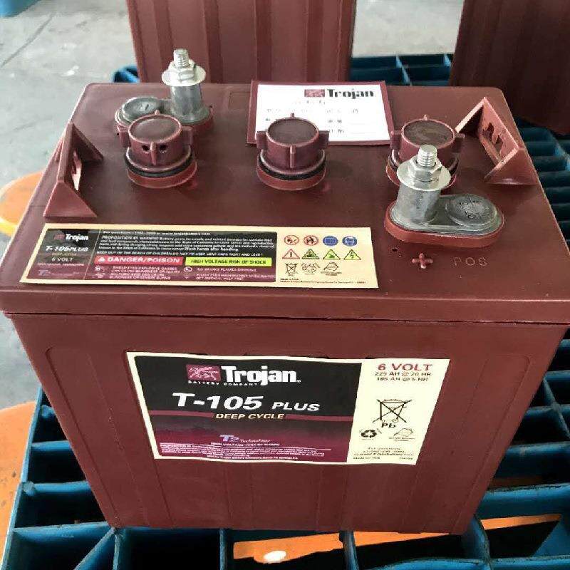 TROJAN邱健T-105 PLUS美国Trojan电瓶 6V225AH扫地升降高尔夫球车
