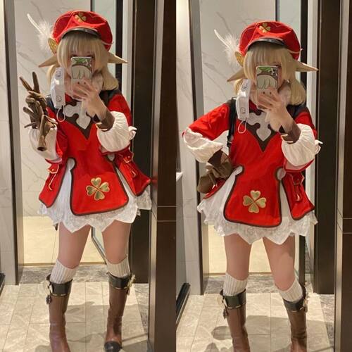 现货【现货速发】原神cos服可莉儿童款背包萝莉全套套装cosplay动