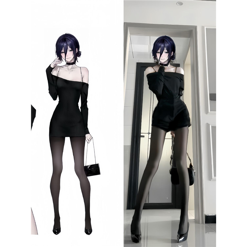 电锯人恶魔链锯cos蕾塞连衣裙妈妈级别包臀裙包臀裙紧身裙cosplay