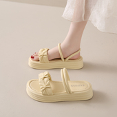 配裙子罗马沙滩鞋 时尚 年新款 仙女风凉拖鞋 厚底两穿凉鞋 女2025夏季