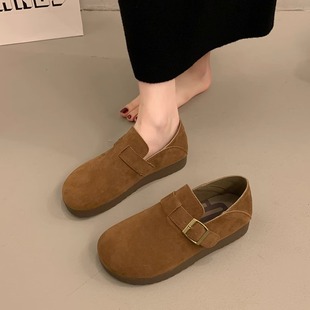 时尚厚底勃肯鞋女2025春夏新款一脚蹬懒人单鞋厚底全包博肯女鞋子