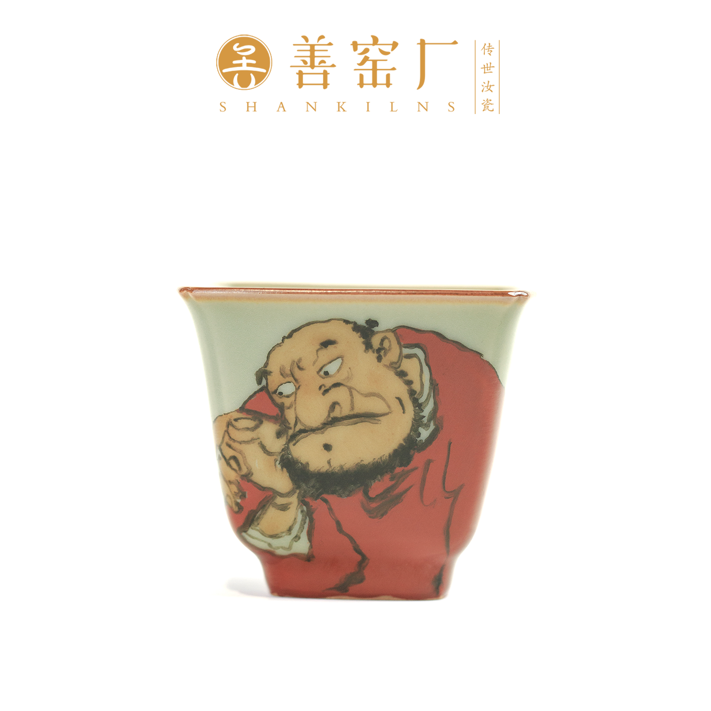 善窑厂善明款汝窑粉青限量子沧老师高温景德镇陶瓷原矿釉茶杯单杯